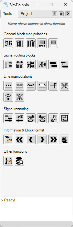 SimDolphin Tools panel