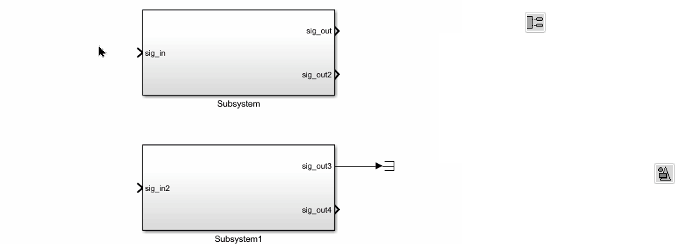 example: add in/out blocks